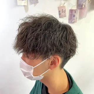 パーマ メンズ メンズ特化/パーマ/ ブリーチ/福島 千颯のヘアスタイル