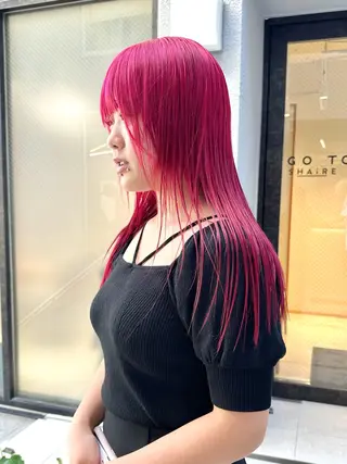 セミロング カラー ササキカズマ〻透明感 〻色落ち〻赤み消しのヘアスタイル