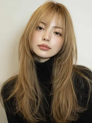 ミディアム カラー ❄️透明感ブリーチ ❄️TOWA市川のヘアスタイル