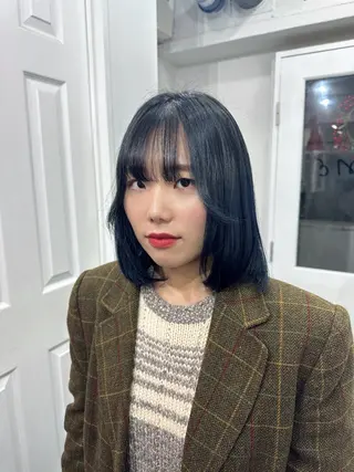 ミディアム ハイトーン/ウルフ /エクステ/ましろのヘアスタイル