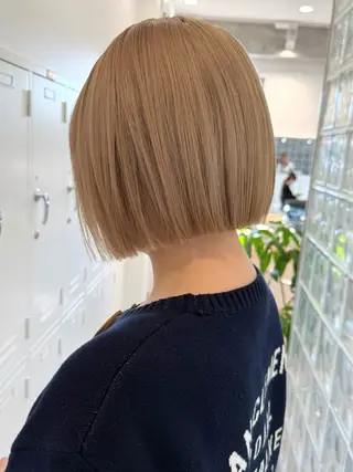 ショート cinq   PROJECT所属・ミルクティーベージュ /ボブ/あげは🎀のヘアスタイル