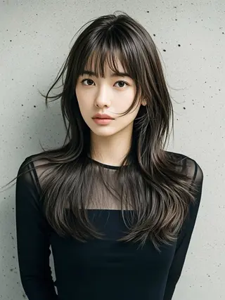 セミロング ウルフカット 811 大阪梅田 ウルフのヘアスタイル