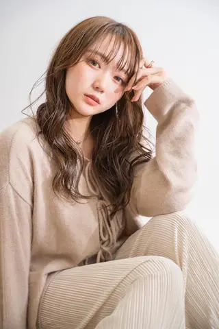 ロング 艶カラー/韓国風ヘア 🩵shioneのヘアスタイル