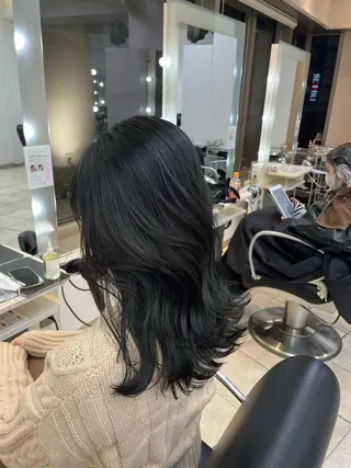 セミロング 韓国レイヤー×モテ髪 /MITSUKI🤍のヘアスタイル