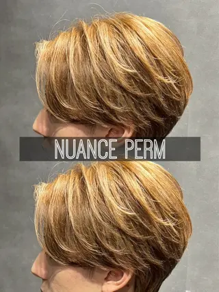 パーマ メンズ センターパート/フェ ザー🔥SHUYAのヘアスタイル