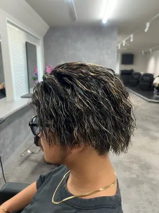 カラー パーマ メンズ 立川/過去1の毛流れ パーマ/しゅーとのヘアスタイル