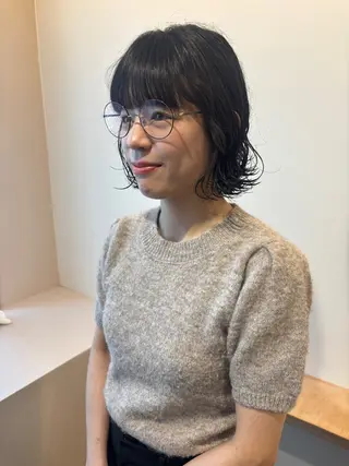 ミディアム カラー パーマ Chiho / 梅田 / ボブ/ パーマのヘアスタイル