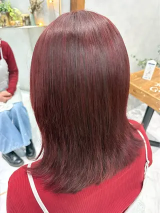 ミディアム カラー ハイトーン/韓国風/ 艶髪/吉祥寺のヘアスタイル