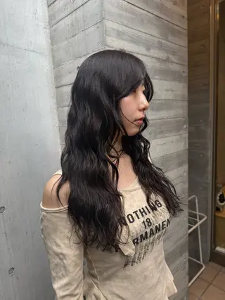 ロング デジタルパーマ/ ウェーブパーマ/神野のヘアスタイル