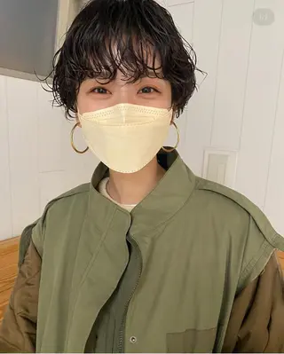 ショート パーマ 🎀miyu🎀池袋 レイヤーカット🎀のヘアスタイル