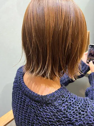 ミディアム カラー パーマ ヘアアレンジ メンズ キッズ ネイル マツエク・マツパ アイブロウ times salon名駅所属・久木原 ゆりのヘアスタイル