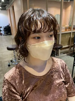 ミディアム カラー パーマ Hayashi Shioriのヘアスタイル