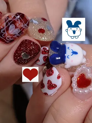 ネイル 3dパーツ/流行り 👧shushu❤️のネイルデザイン