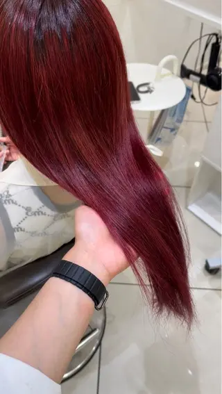 ロング カラー 💖大人韓国ヘア💖 韓国艶カラー【銀座】のヘアスタイル
