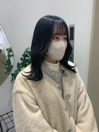 セミロング カラー 韓国ヘア🇰🇷/ 顔周り/松田光里のヘアスタイル