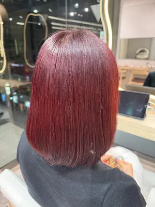 セミロング カラー 韓国レイヤー/ 顔まわり/西野和裕のヘアスタイル