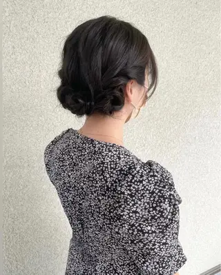 ミディアム ヘアアレンジ 桑原 菜摘のヘアスタイル