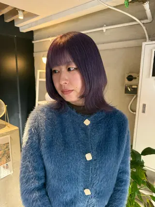 ミディアム カラー ヘアアレンジ 海外/ハイトーン🪽 ☯️ami☯️のヘアスタイル