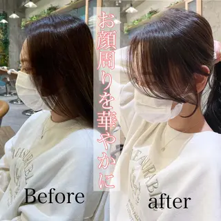 セミロング 山本翔一郎 韓国顔周りレイヤーのヘアスタイル