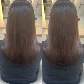 セミロング カラー ブリーチ無しダブル カラー🦕まどかのヘアスタイル