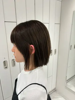 ショート カラー unami shibuya所属・ren ボブロブ/ミディアムのヘアスタイル