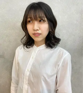 ミディアム カラー 顔周りカット/透明感 カラー✂️MEIのヘアスタイル