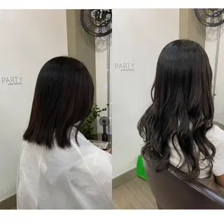 ミディアム プルエクステ界隈 ハイトーン/カツオ✨のヘアスタイル