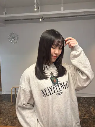 ロング ノグチ アユのヘアスタイル