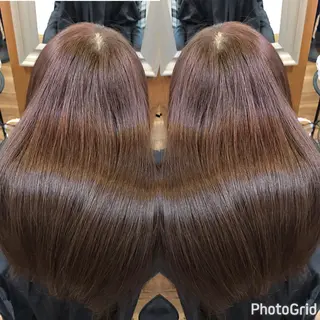 ロング カラー パーマ ヘアアレンジ メンズ キッズ ネイル マツエク・マツパ PALETTE(パレット)所属・SHIORI💜口コ ミNo.1艶カラーのヘアスタイル