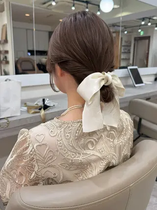 ミディアム ヘアアレンジ 韓国風パーマ/ヘア セット/店長みづきのヘアスタイル