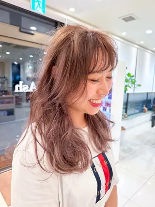 セミロング カラー 内田 敦士のヘアスタイル