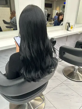 ロング カラー パーマ ヘアアレンジ メンズ キッズ 🦋透明感グレージュ /韓国レイヤー🦋のヘアスタイル