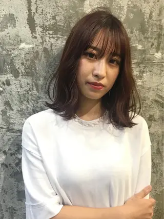 セミロング カラー Piaコータロー ハイトーン&‪ボブのヘアスタイル