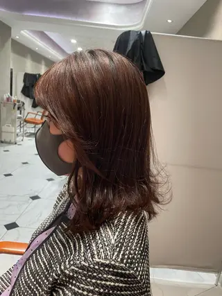 ミディアム 頭から整える美容師 松田のヘアスタイル