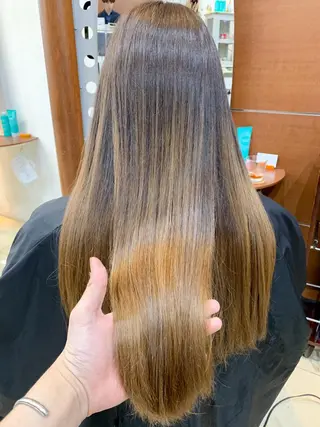 ロング パーマ 縮毛矯正/髪質改善 /韓国風　山川春輝のヘアスタイル