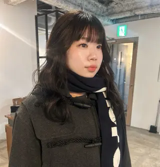 セミロング カラー ヘアアレンジ 🎀suzuna 透明感colorのヘアスタイル