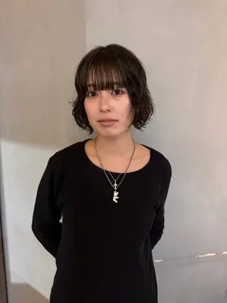 ショート パーマ/ボブ,ロング ヤマシタミウ🌀のヘアスタイル