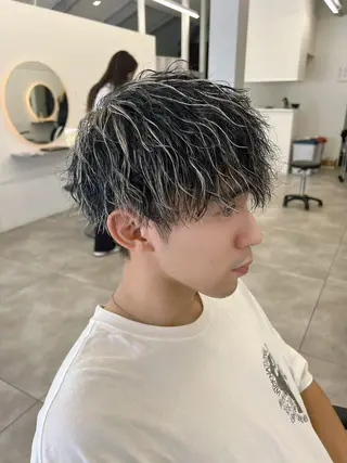 ショート カラー パーマ メンズ 髪質改善特化/ メンズパーマ◎椿原のヘアスタイル