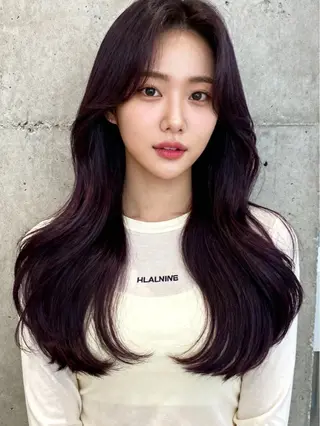 ロング カラー 韓国レイヤーカット 🫧大阪梅田レイヤーのヘアスタイル