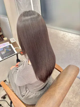 セミロング 久保田康雅　辻堂 髪質改善×縮毛矯正のヘアスタイル