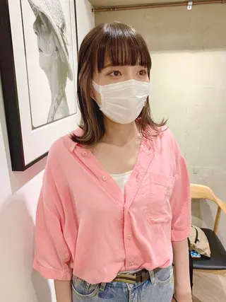 セミロング LOREN＋透明感 オリーブhirokoのヘアスタイル