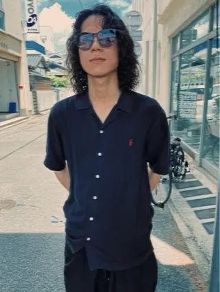 ミディアム パーマ メンズ MIKU 岡山／倉敷／カットのヘアスタイル