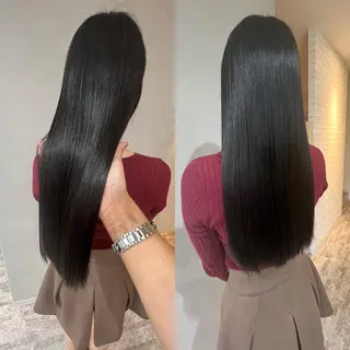 ロング 髪質改善 上品艶感カラーのヘアスタイル