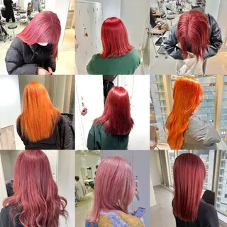 セミロング カラー パーマ&ブリーチ /飯牟田/GEAR.のヘアスタイル