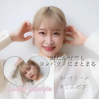 ショート カラー パーマ ヘアアレンジ VIVIE【ヴィヴィ】所属・髪質改善/韓国風 レイヤー/田村祐樹のヘアスタイル