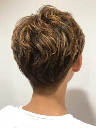 カラー メンズ 暖色カラー🍊 ボブ🌿顔周りcutのヘアスタイル