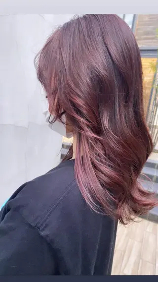 セミロング カラー 🎀ブリーチなし 透明感🎀yuhiのヘアスタイル