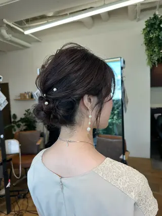 セミロング カラー パーマ ヘアアレンジ メンズ キッズ ネイル マツエク・マツパ アイブロウ 顔周りcut/ 艶ワンカラー♥ちさきのヘアスタイル