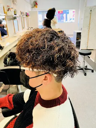 パーマ メンズ メンズ特化/パーマ/ フェードWATARUのヘアスタイル