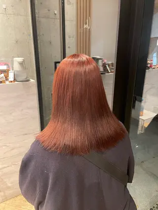 セミロング カラー 愛莉/ラベンダー/ ベージュ/ブラウンのヘアスタイル